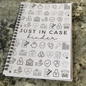 Just In Case Binder Spiral Organizer - White